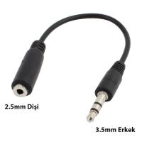 3.5MM ERKEK TO 2.5MM DİŞİ ÇEVİRİCİ AL4656 DÖNÜŞTÜRÜCÜ ADAPTOR