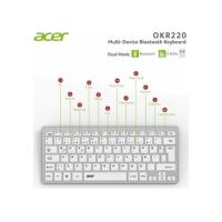 ACER OKR220 USB+BLUETOOTH ÇOKLU CİHAZ DESTEKLİ KABLOSUZ MİNİ KLAVYE BEYAZ