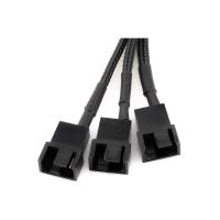 Alfais 4597 Sata Power To Fan Çevirici 3 Port Y Pin PWM Çoklayıcı Splitter Fan Kablosu