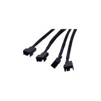 Alfais 4598 Sata Power To Fan Çevirici 4 Port Y Pin PWM Çoklayıcı Splitter Fan Kablosu