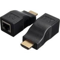 Alfais 4952 Hdmi Rj45 Cat5 6 Extender Uzatıcı Güç Destekli Uzatma Aparatı Adaptör