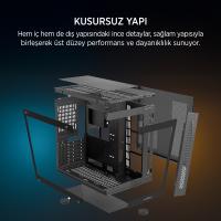 James Donkey Stark S800 4xARGB Temperli Cam 650W 80+ Bronze ATX Siyah Gaming (Oyuncu) Kasa