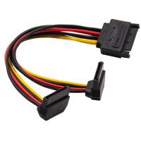 Sata 15 Pin Dişi Erkek 2 Port Çoklayıcı 4683 Y Kablosu Dirsek 90