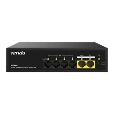 TENDA S106PC 6 PORT 4 PORT POE+ 10/100 MBPS 2 PORT UPLİNK SWITCH