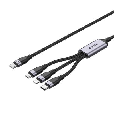 UNITEK TYPE-C 3in1 HIZLI ŞARJ KABLOSU 1.5MT 20W MICRO USB, TYPE-C, LIGHTNING (C14101AGY01-1.5M)